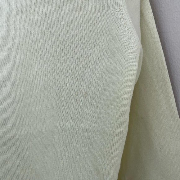 VTG 80s Field Manor Citrus Yellow Green Cardigan - Picture 7 of 7